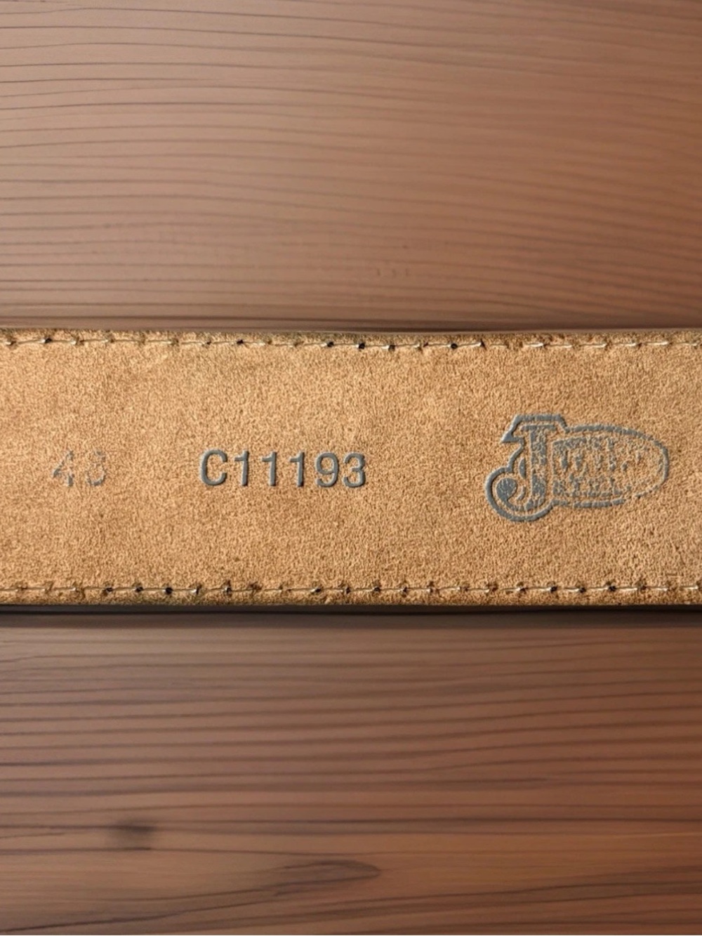 JUSTIN Belt Mens Size 45 Black Tooled Leather Classic Longhorn C11193 Western - Picture 5 of 7
